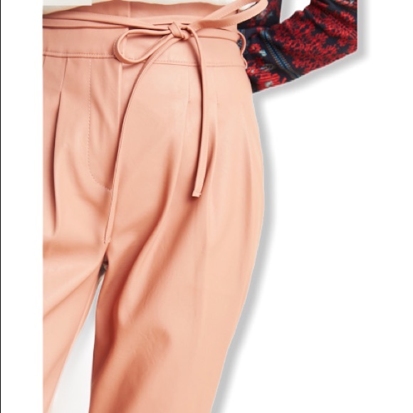 Anthropologie Chelsea Tapered Faux Leather Pants - Picture 5 of 12